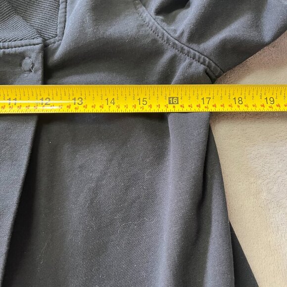 Lululemon Black Belle Wrap Jacket Snap Front Stretch French Terry - Picture 12 of 15